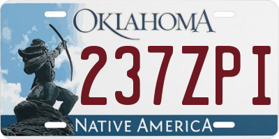OK license plate 237ZPI