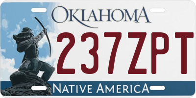 OK license plate 237ZPT