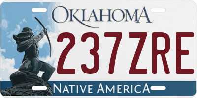 OK license plate 237ZRE