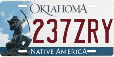 OK license plate 237ZRY