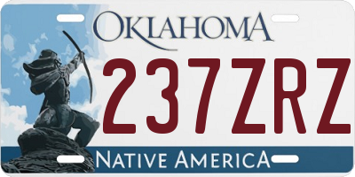 OK license plate 237ZRZ