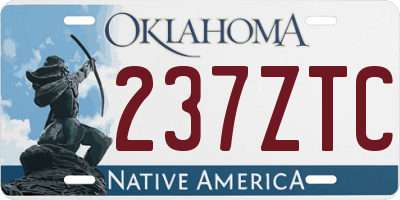 OK license plate 237ZTC