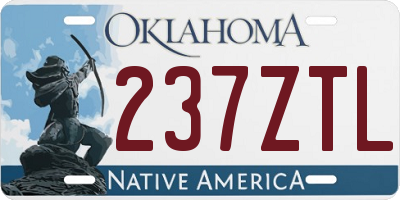 OK license plate 237ZTL