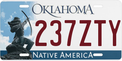 OK license plate 237ZTY