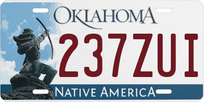 OK license plate 237ZUI