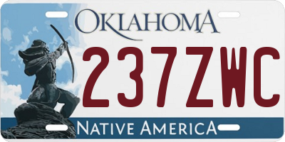 OK license plate 237ZWC