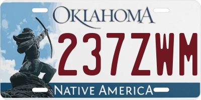 OK license plate 237ZWM