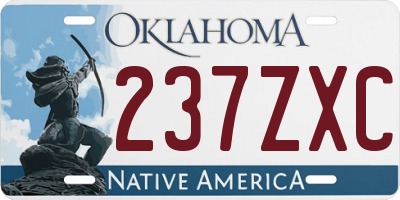 OK license plate 237ZXC