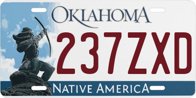 OK license plate 237ZXD