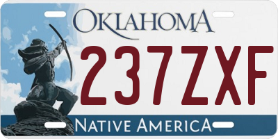 OK license plate 237ZXF