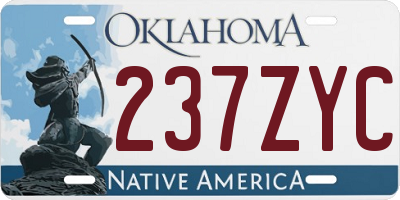 OK license plate 237ZYC