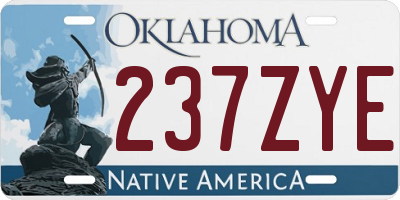 OK license plate 237ZYE