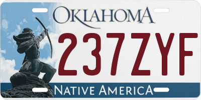 OK license plate 237ZYF