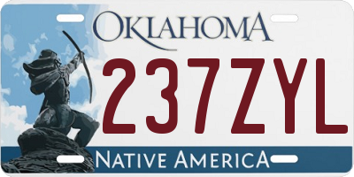 OK license plate 237ZYL