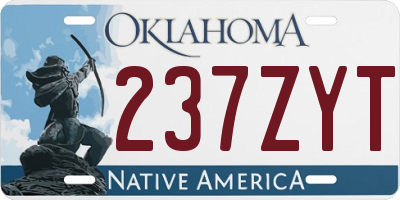 OK license plate 237ZYT