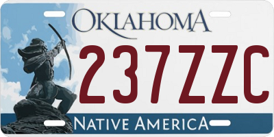 OK license plate 237ZZC