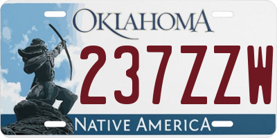 OK license plate 237ZZW