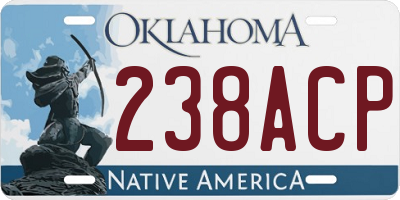 OK license plate 238ACP