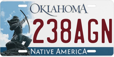 OK license plate 238AGN