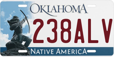 OK license plate 238ALV