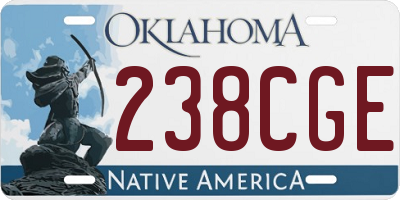 OK license plate 238CGE