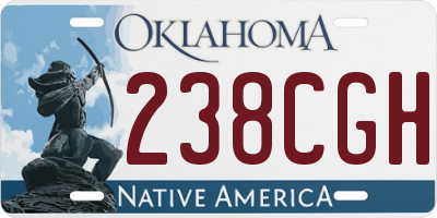 OK license plate 238CGH