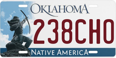 OK license plate 238CHO