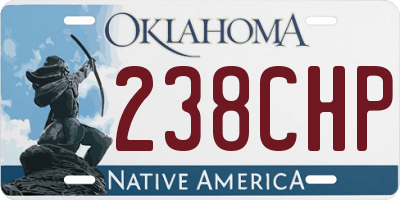 OK license plate 238CHP