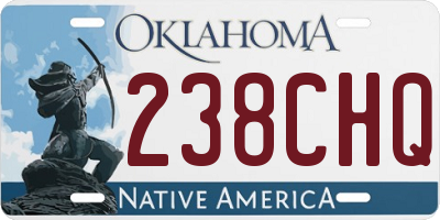 OK license plate 238CHQ
