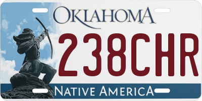 OK license plate 238CHR