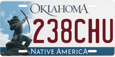 OK license plate 238CHU