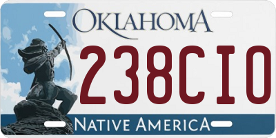 OK license plate 238CIO