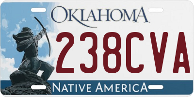 OK license plate 238CVA