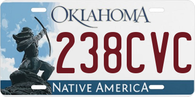 OK license plate 238CVC