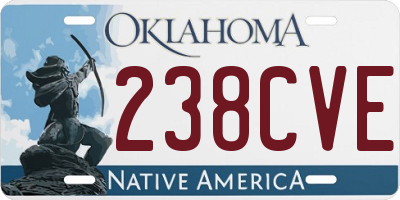OK license plate 238CVE