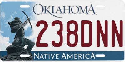 OK license plate 238DNN