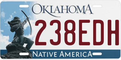 OK license plate 238EDH