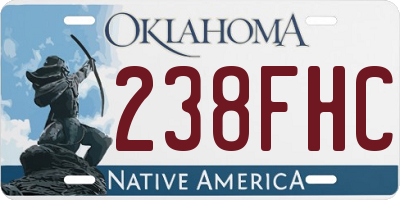 OK license plate 238FHC