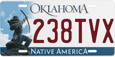 OK license plate 238TVX