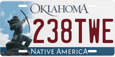 OK license plate 238TWE