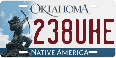 OK license plate 238UHE