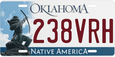 OK license plate 238VRH