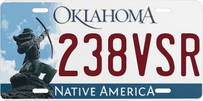 OK license plate 238VSR