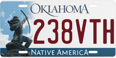 OK license plate 238VTH
