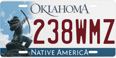 OK license plate 238WMZ