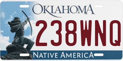 OK license plate 238WNQ