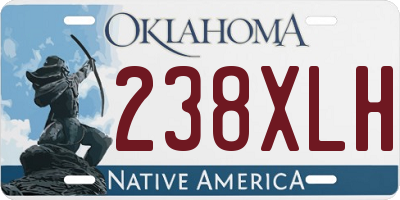 OK license plate 238XLH