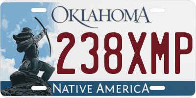 OK license plate 238XMP