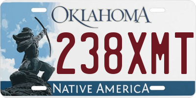 OK license plate 238XMT