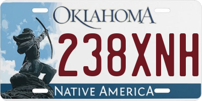OK license plate 238XNH